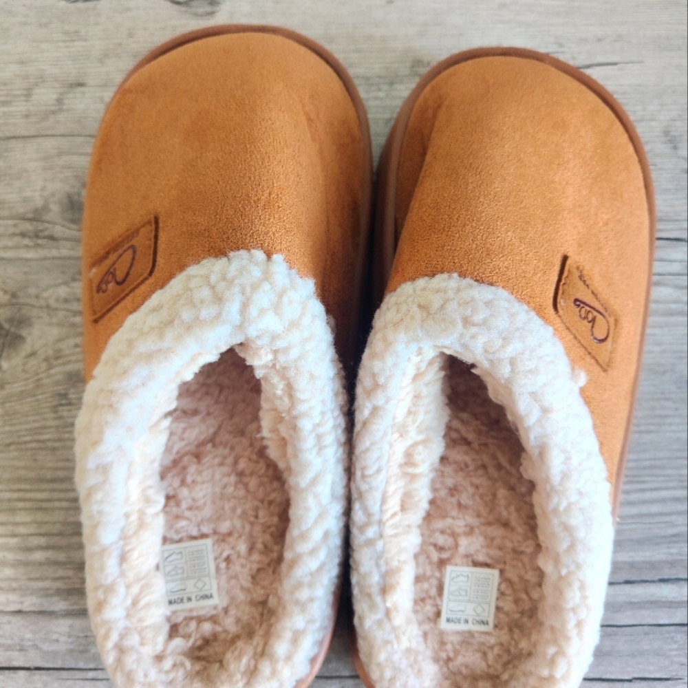 NEW Soft & Cozy Tan Slippers